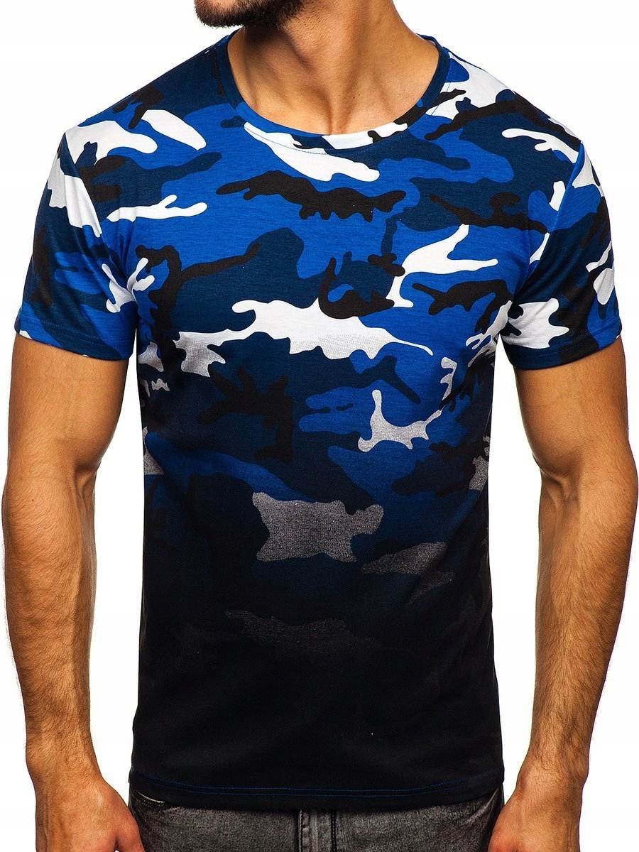 

T-shirt Męski Koszulka Niebieska S808 Denley_m