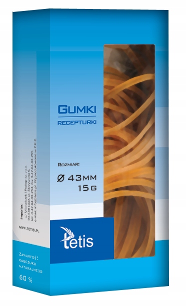

Gumki recepturki Tetis 43 mm 15 g GG201-A