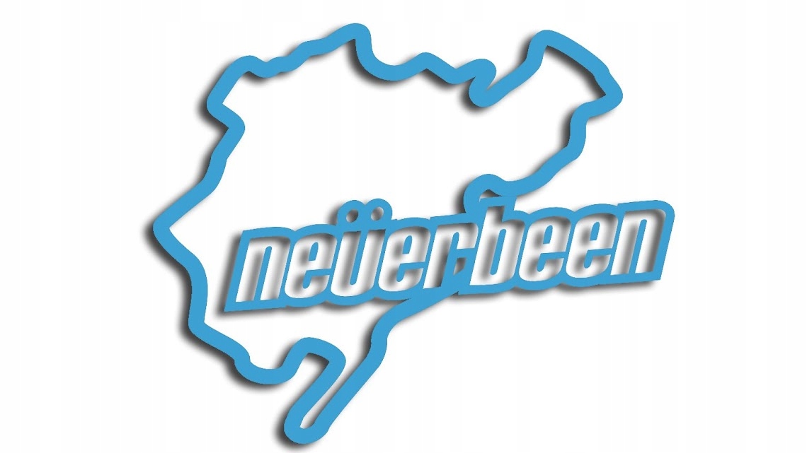

Wycinana naklejka Neverbeen Nurburgring błękitna