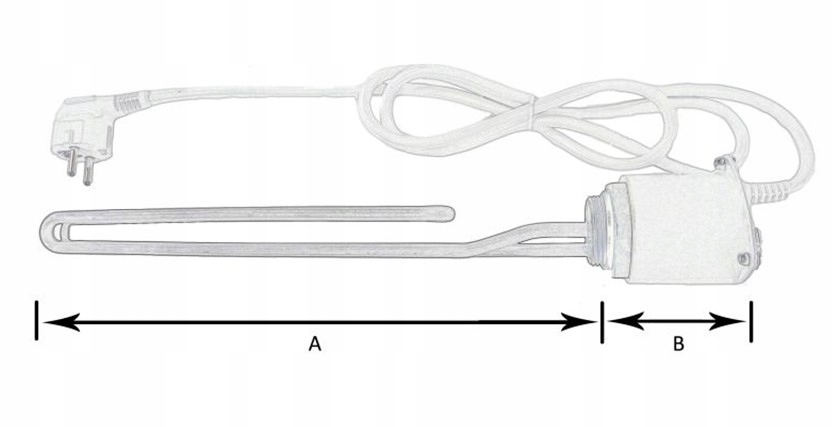 GRZAŁKA do boilera 2kW 5/4 230V termostat 012 Marka Diamond