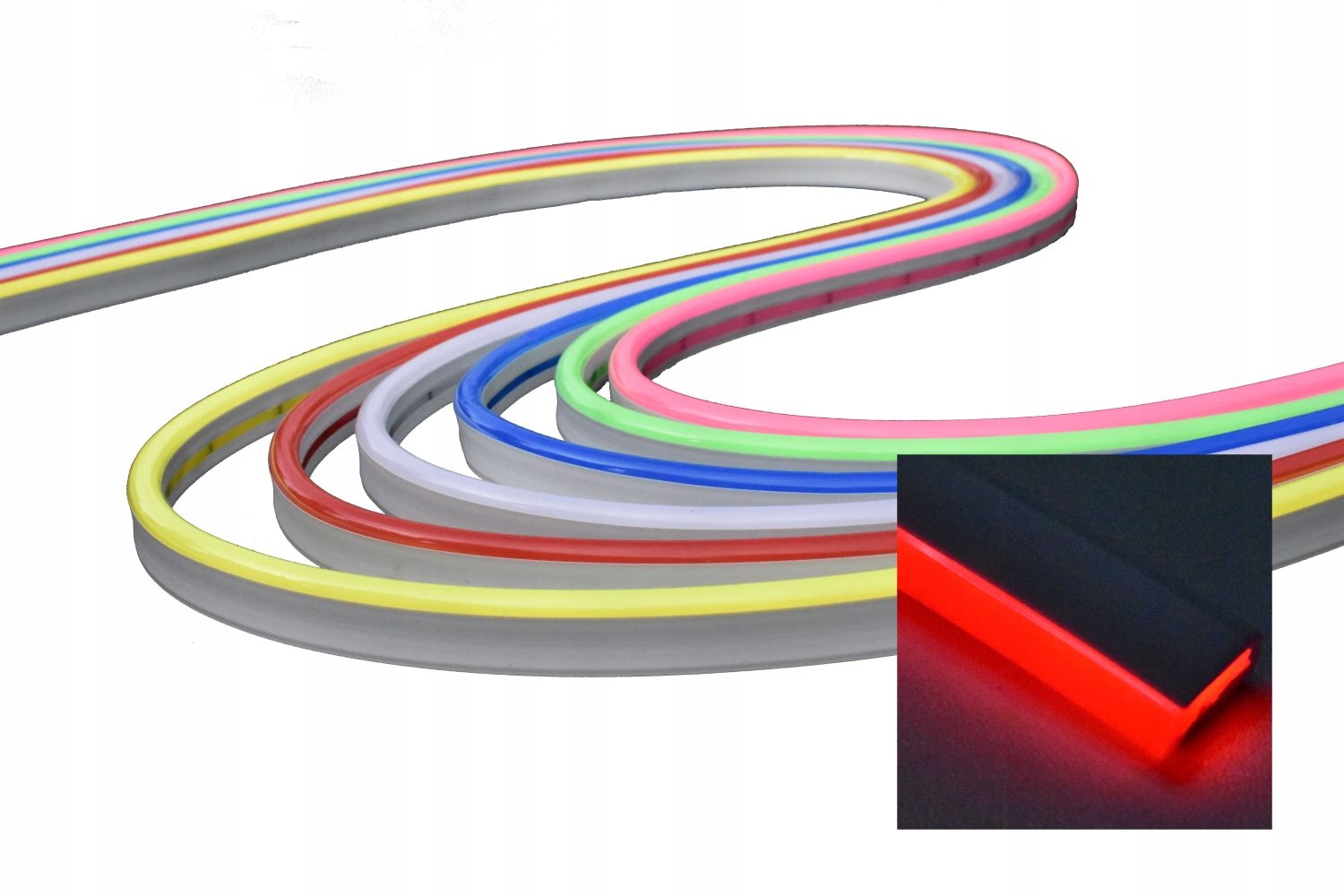 

Neon Led czerwony elastyczny 12V Flex 6x12 mm IP67