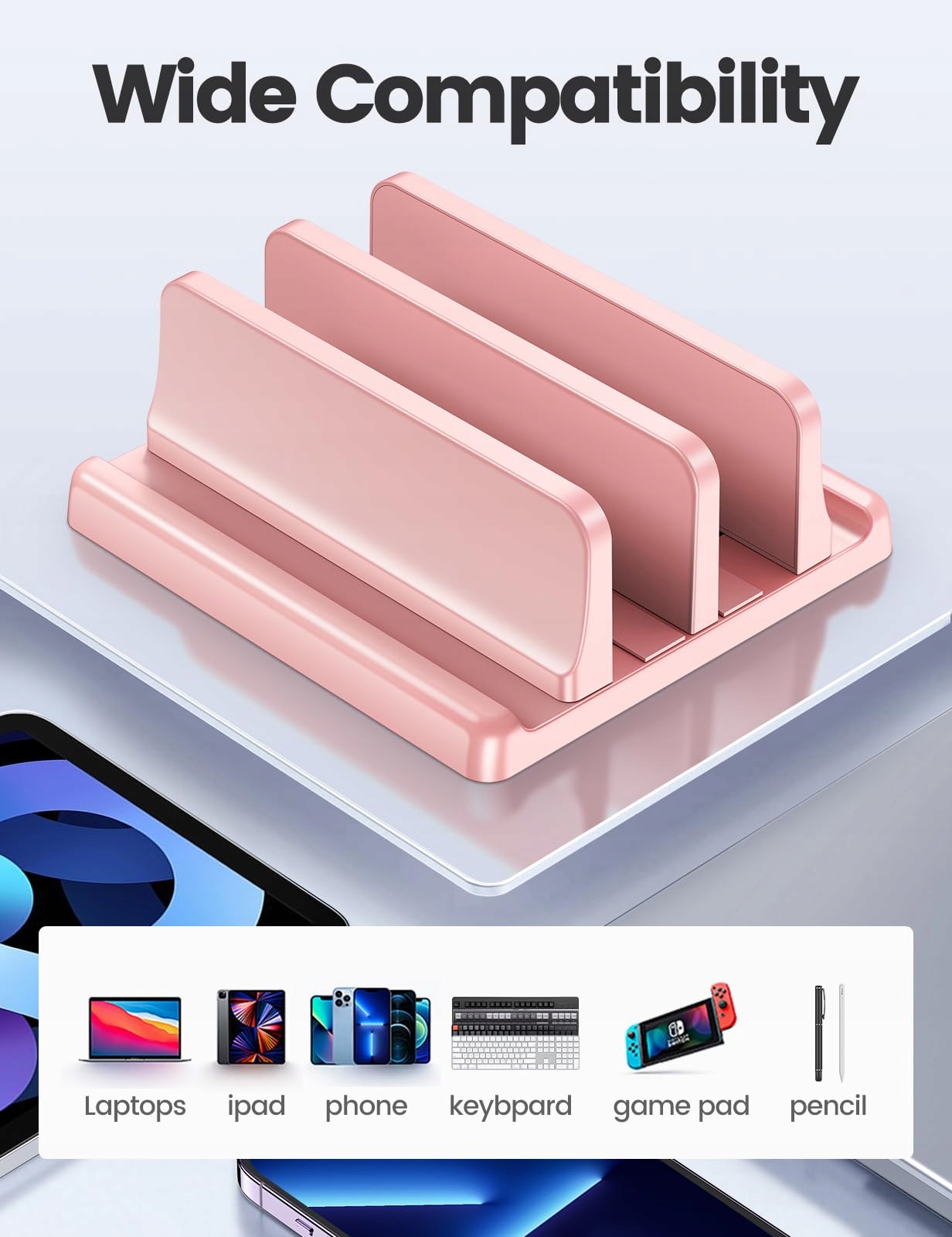 VAYDEER Stojak Na Laptopy 4w1 Pionowy Kompatybilny Z MacBook i Tabletami — miniatura 5