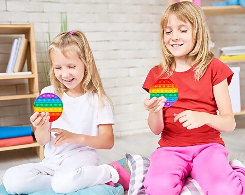 ZABAWKA SENSORYCZNA PUSH POP IT KWADRAT RAINBOW Płeć Chłopcy