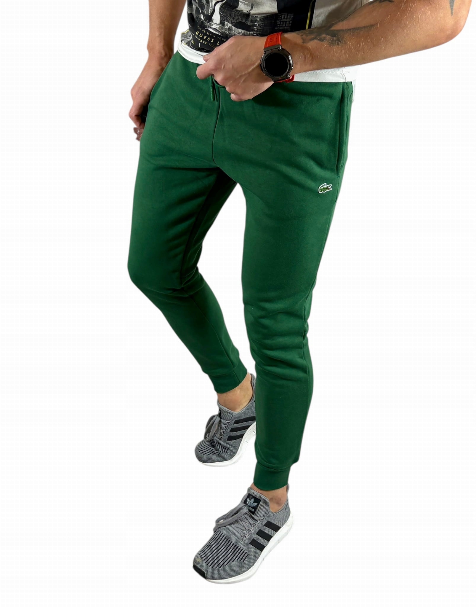 Pánské teplákové kalhoty Lacoste XH9624 00 132 zelené XXL