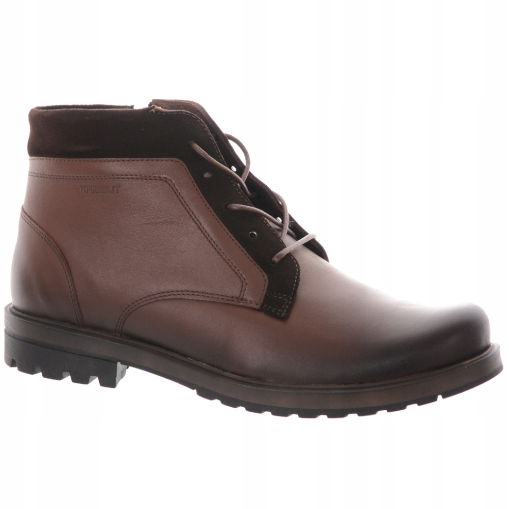 Krisbut Hnědé Pánské Kožené Boty 44