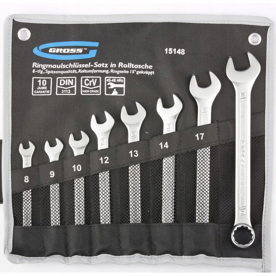 

Klucze płasko oczkowe zestaw kluczy 8-19 mm 8 szt