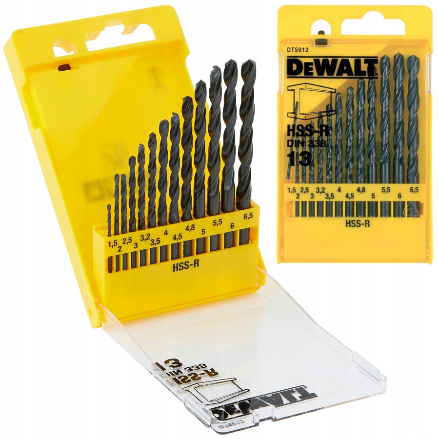 

Zestaw wierteł do metalu Hss-r 13szt Dewalt DT5912