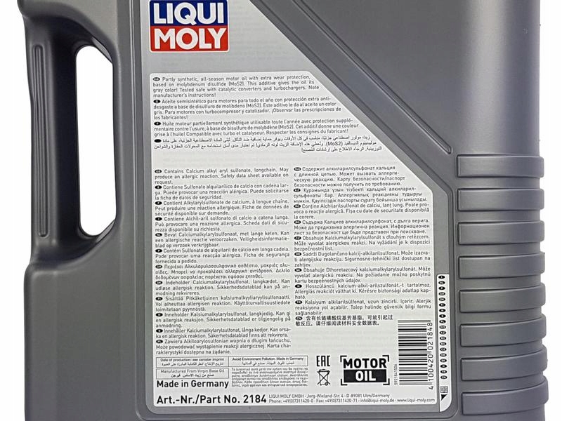 LIQUI MOLY MOS2 LEICHTLAUF SUPER 10W40 2184 5L Model MoS2 Leichtlauf Super