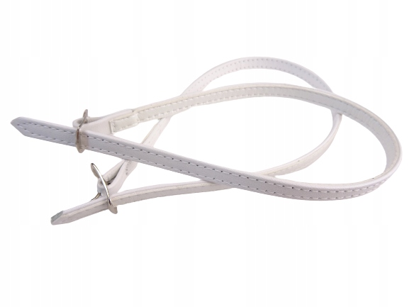 Paski paseczki do butów z klamerką 7 mm białe Marka inna
