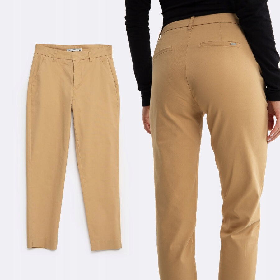 Big Star Dámské Kalhoty Chinosy Béžové Danai 801 W26 L30