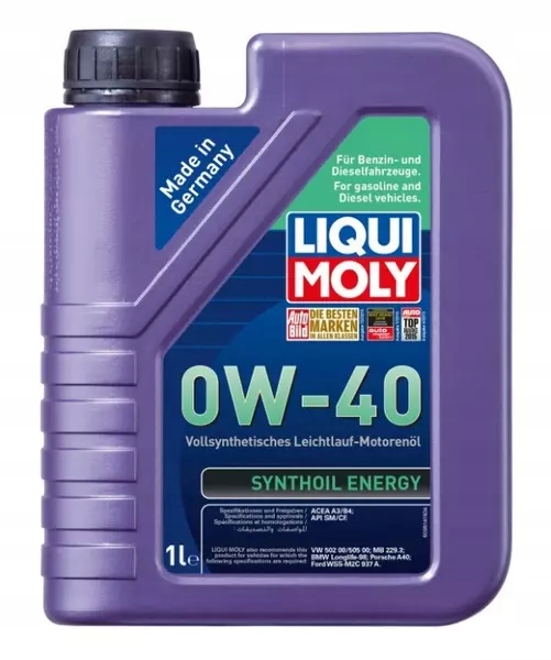 LIQUI MOLY SYNTHOIL ENERGY 0W40 A3/B4 6L Model Synthoil Energy