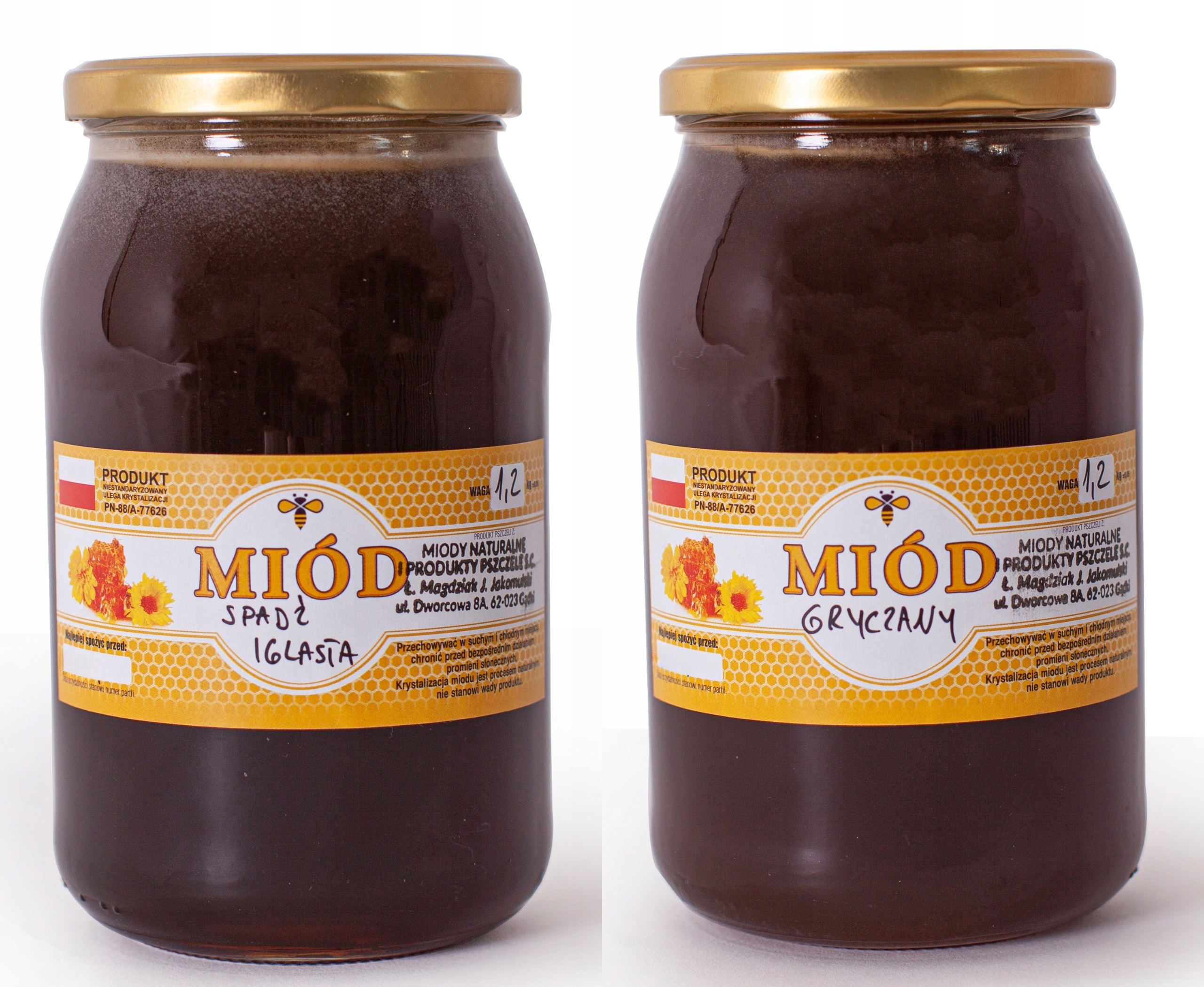 Sada medů 2x 1200G Jehličnany A Pohanky medy z Pradoliny Visly