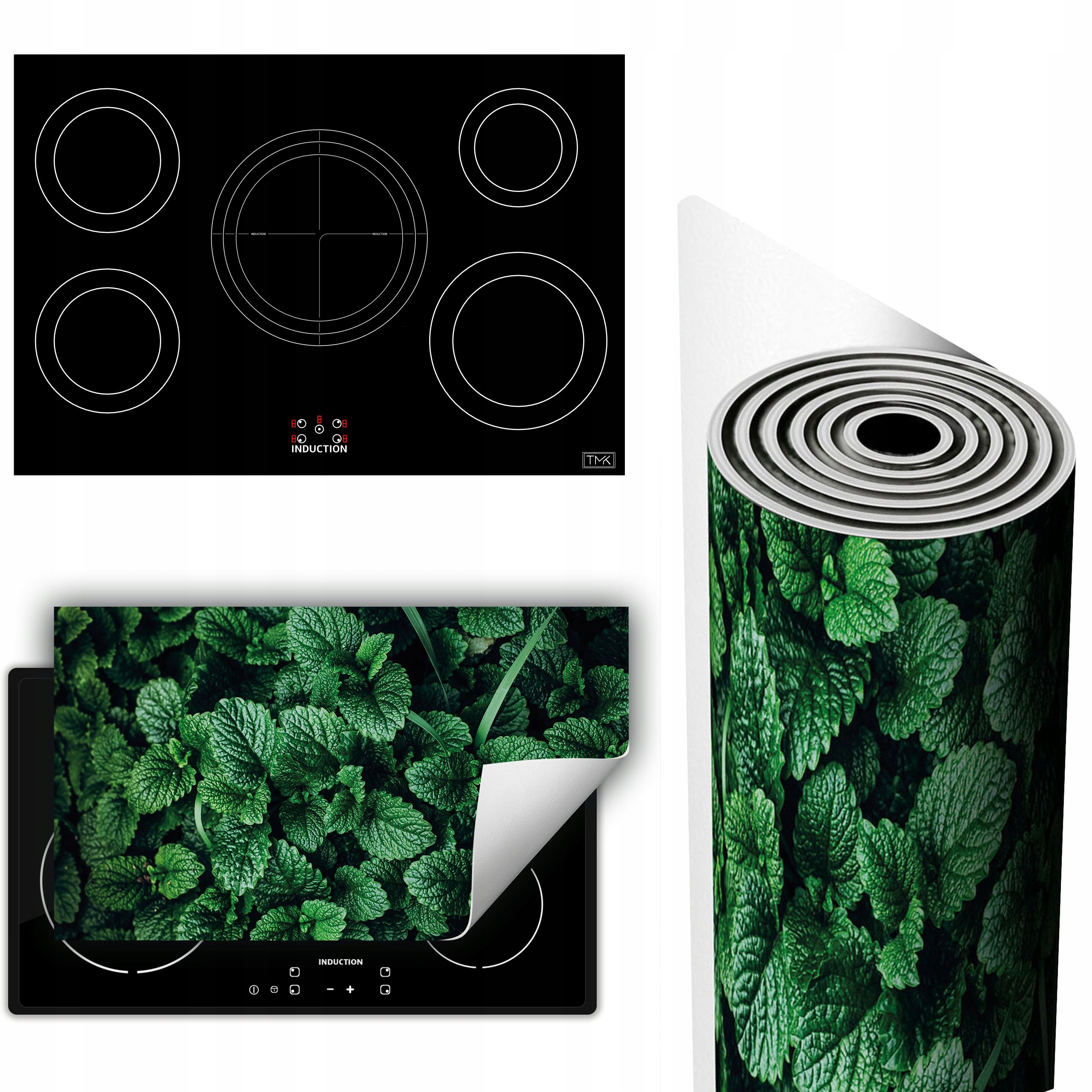 Vinylová Podložka Na Ochranu Kuchyňské Desky 90x52 zelená máta