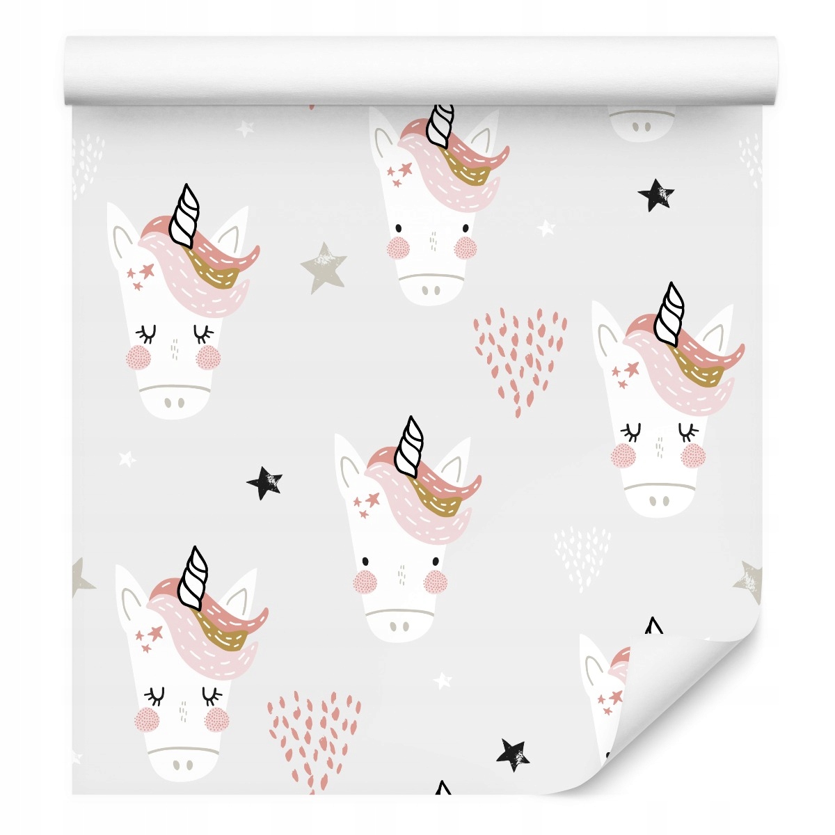 Tapeta pro děti pastelové jednorožci hvězdičky