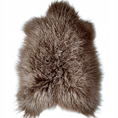 Ovčia koža Hnedá Bryza Kučeravé vlasy