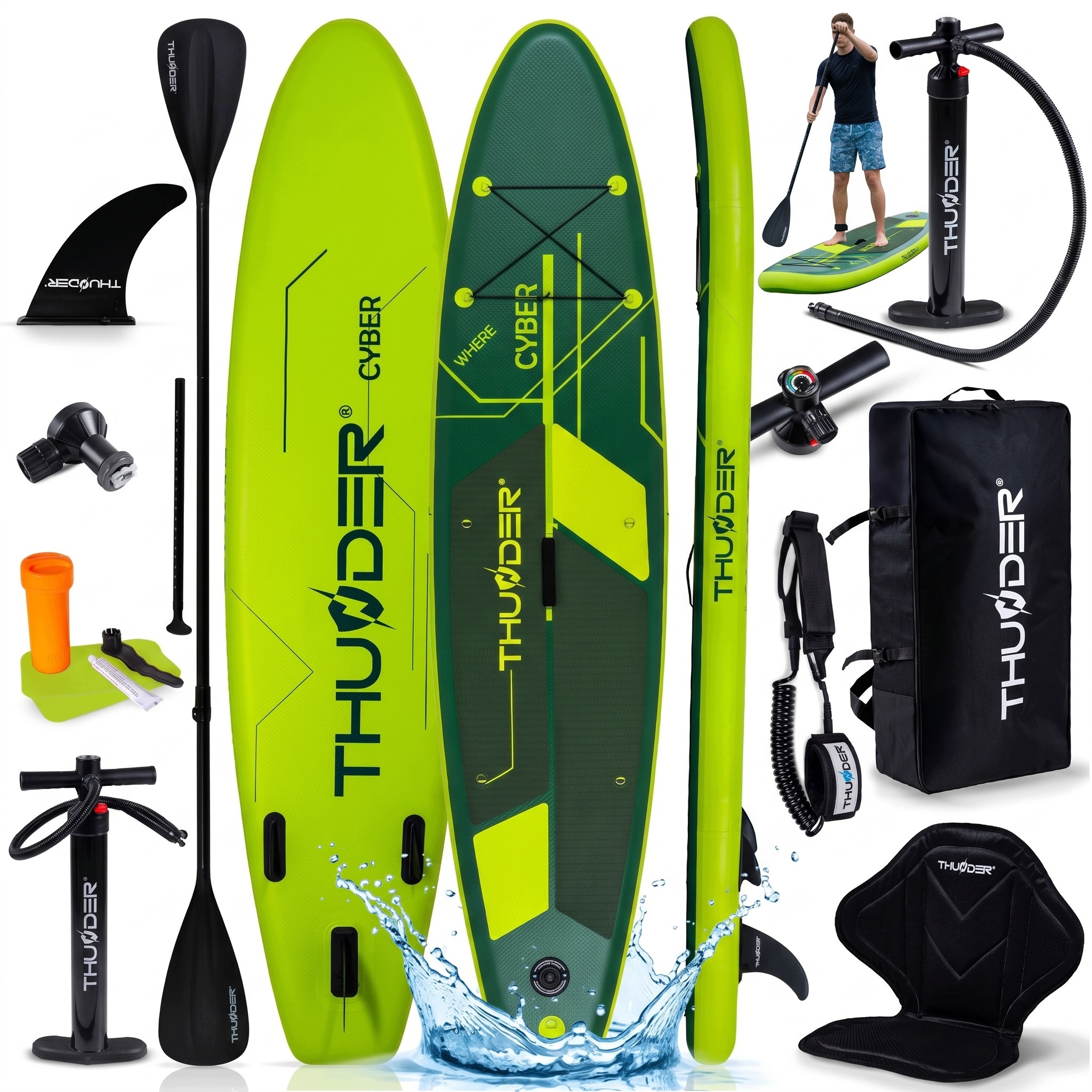 Deska Sup Pompowana Do Pływania 320CM Zestaw Wiosło Siedzisko Plecak Pompka