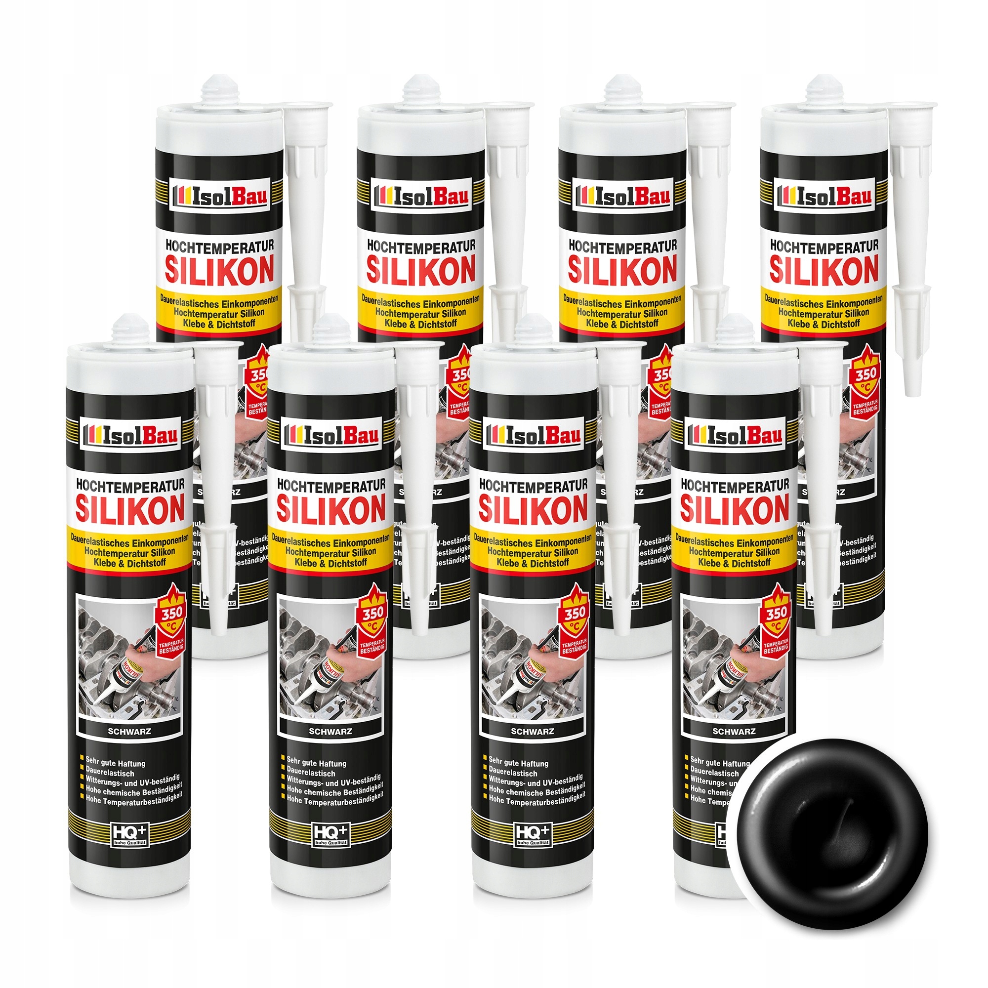 Vysokoteplotní silikon 8 x 300 ml 350 °C Automobilový olejotěsný