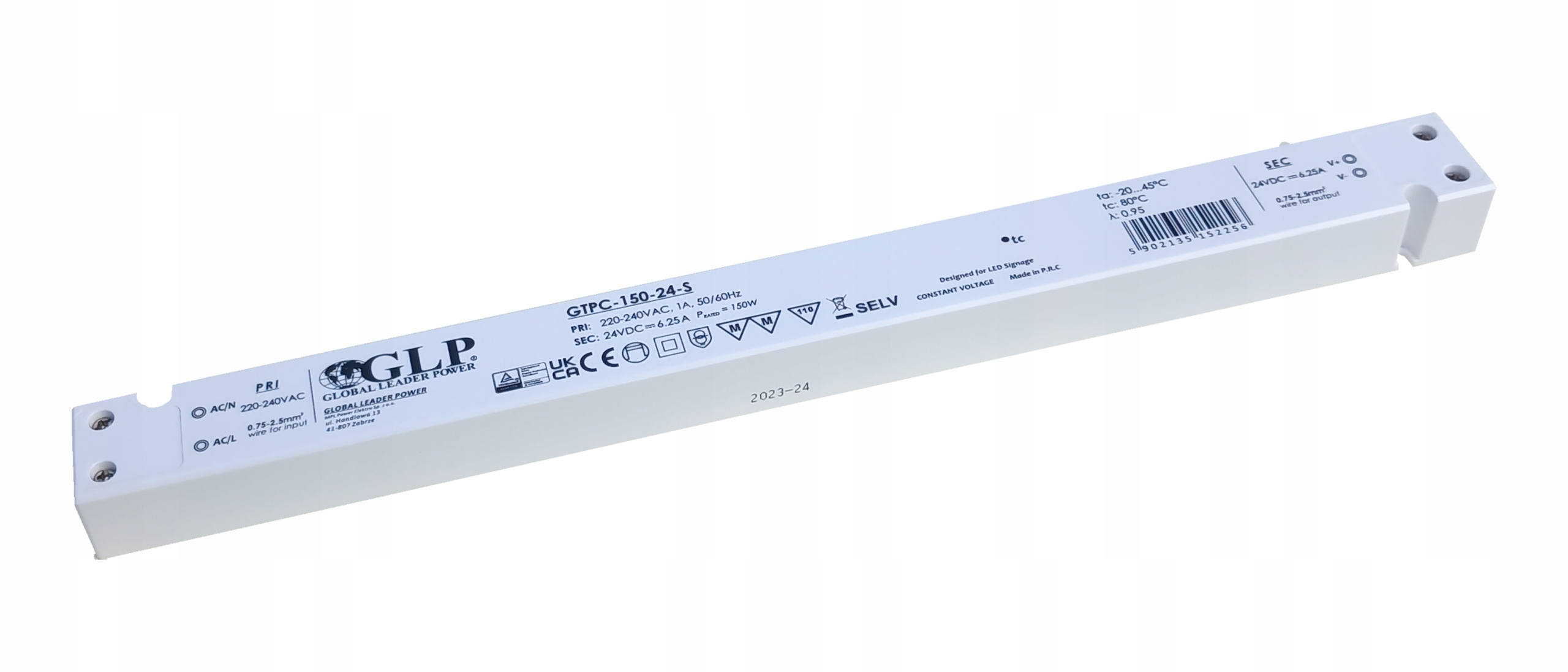 Zasilacz Led Glp 24V 6,25A 150W slim GTPC-150-24-S