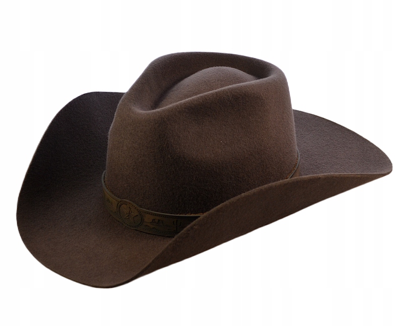 Kovbojský vlněný klobouk Yellowstone 4X Tmavě hnědý Witleather Skoczów