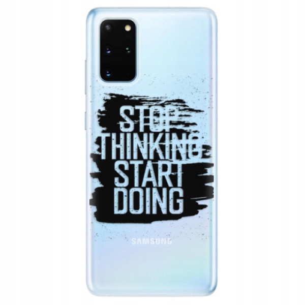 Silikonowe etui iSaprio Start Doing czarne do Samsung Galaxy S20+