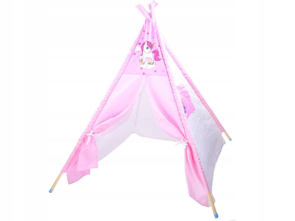 namiot z różowym jednorożcem wigwam Tipi | ZA3555 — 2