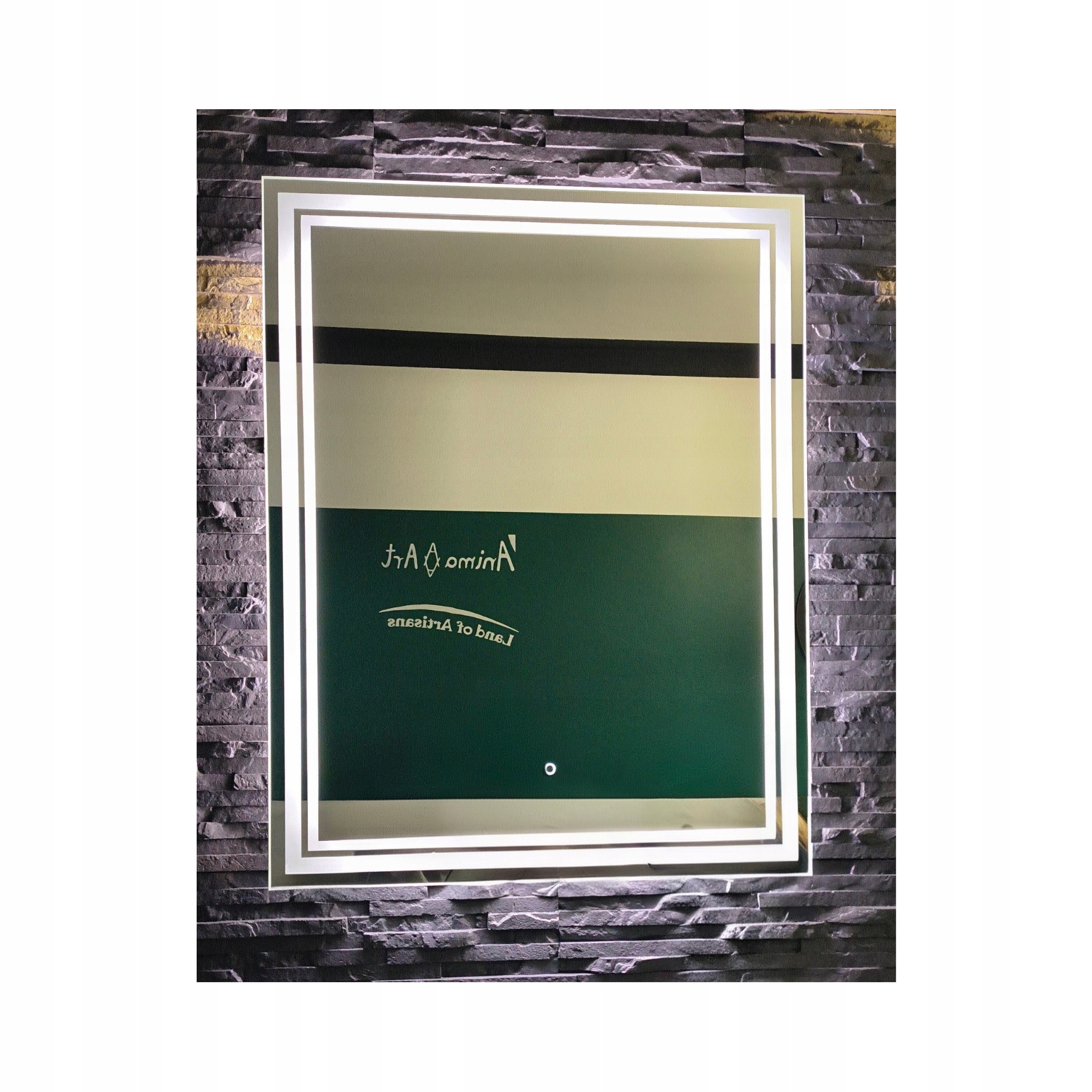 Zrcadlo Led 90 cm x 50 cm Dotyk Koupelna, Obývací pokoj, Pokoj, Šatna