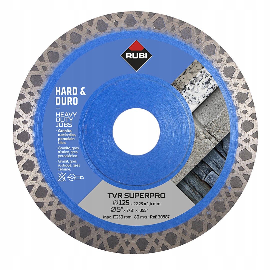 Diamantový kotouč Rubi Tvr 125 mm Superpro pro granit 30987 klinker slinuté dlažby