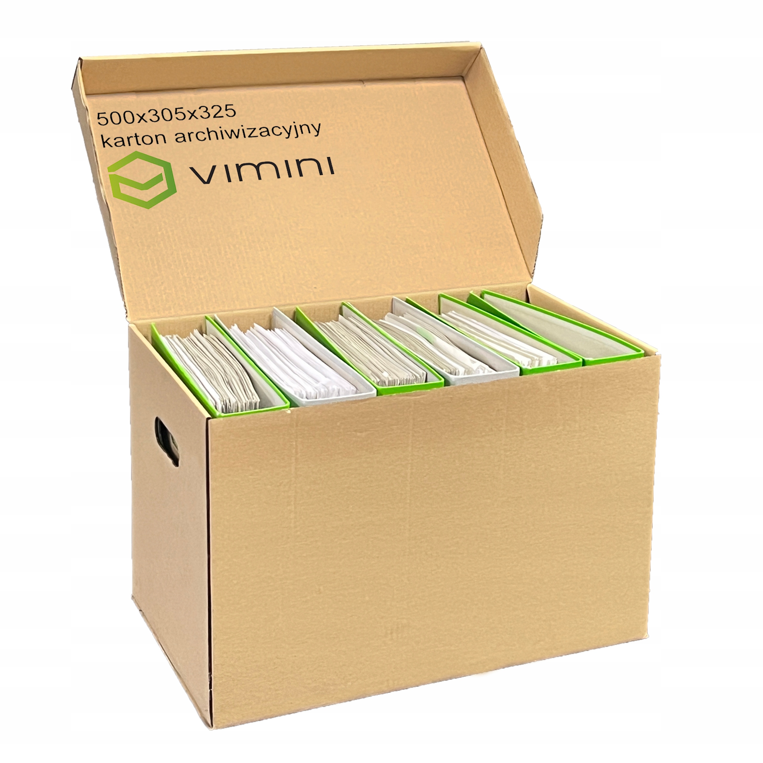 500x305x325 Karton Archiwizacyjny Przeprowadzkowy uchwyty Mocny Estetyczny