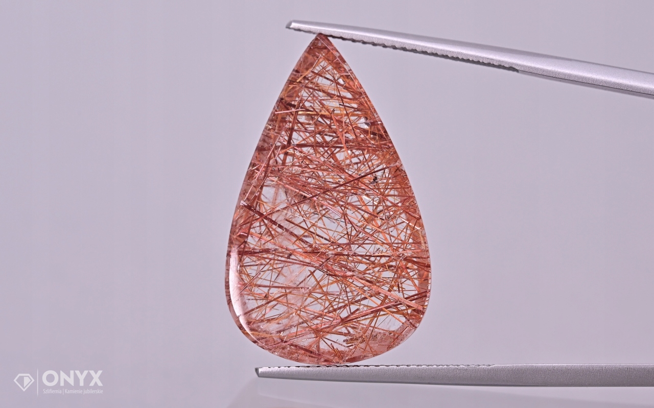 Křemen s rutilem mělký slzný 27x17 mm