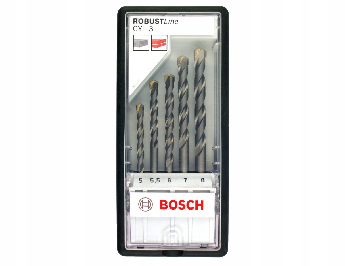 

Bosch - Wiertła Do Betonu i Cegły 5 sztuk Robust