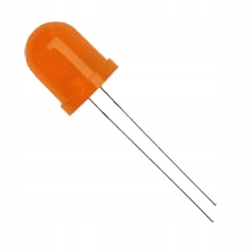 

10x Dioda Led 10mm Pomarańczowa Dyf. Matowa 0,5cd