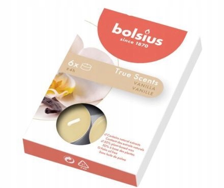 

Podgrzewacz zapachowy Bolsius vanilla 4 h 6szt.