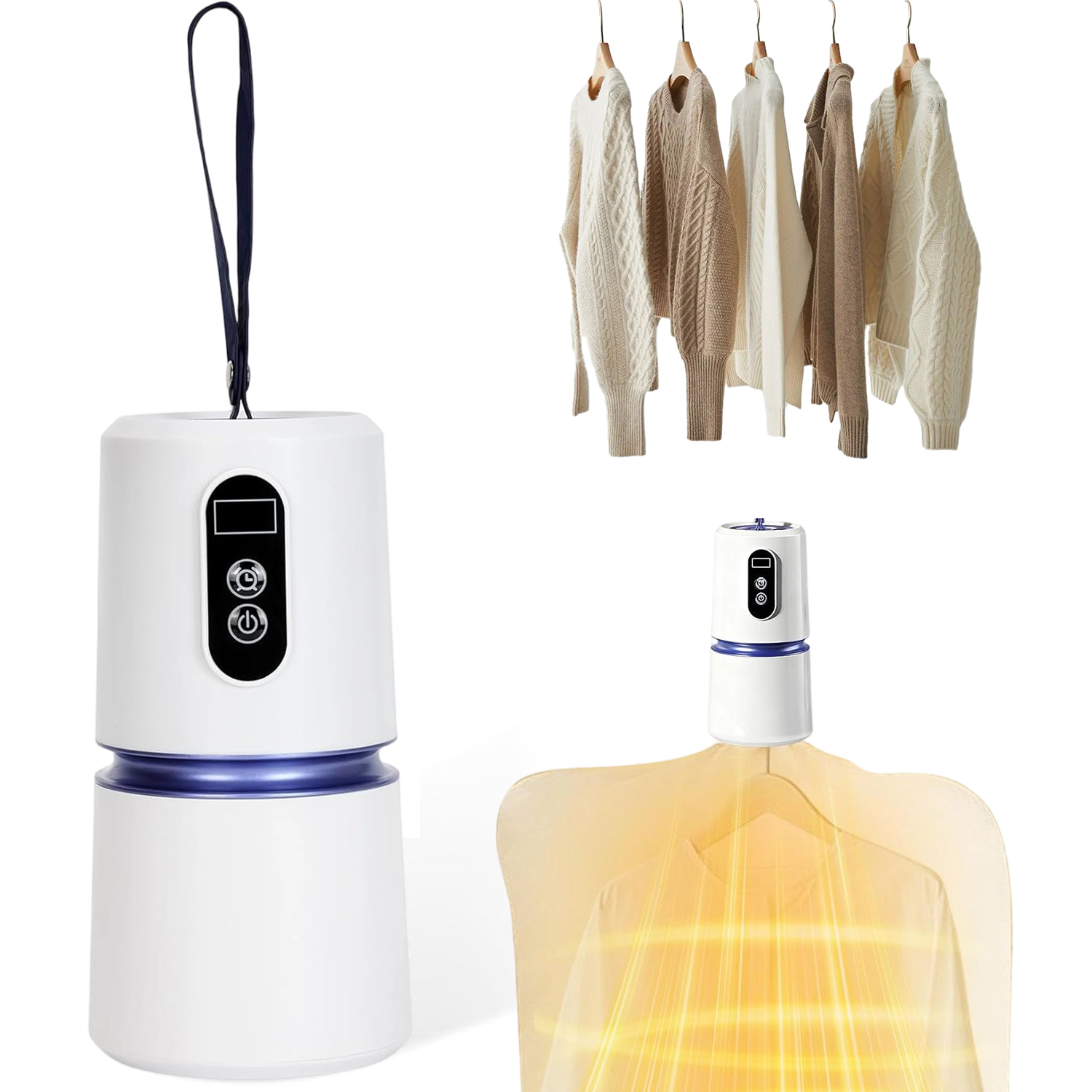 Levně Přenosná Elektrická Sušák Na Prádlo 360 Stupňů, Tichá A Inteligentní