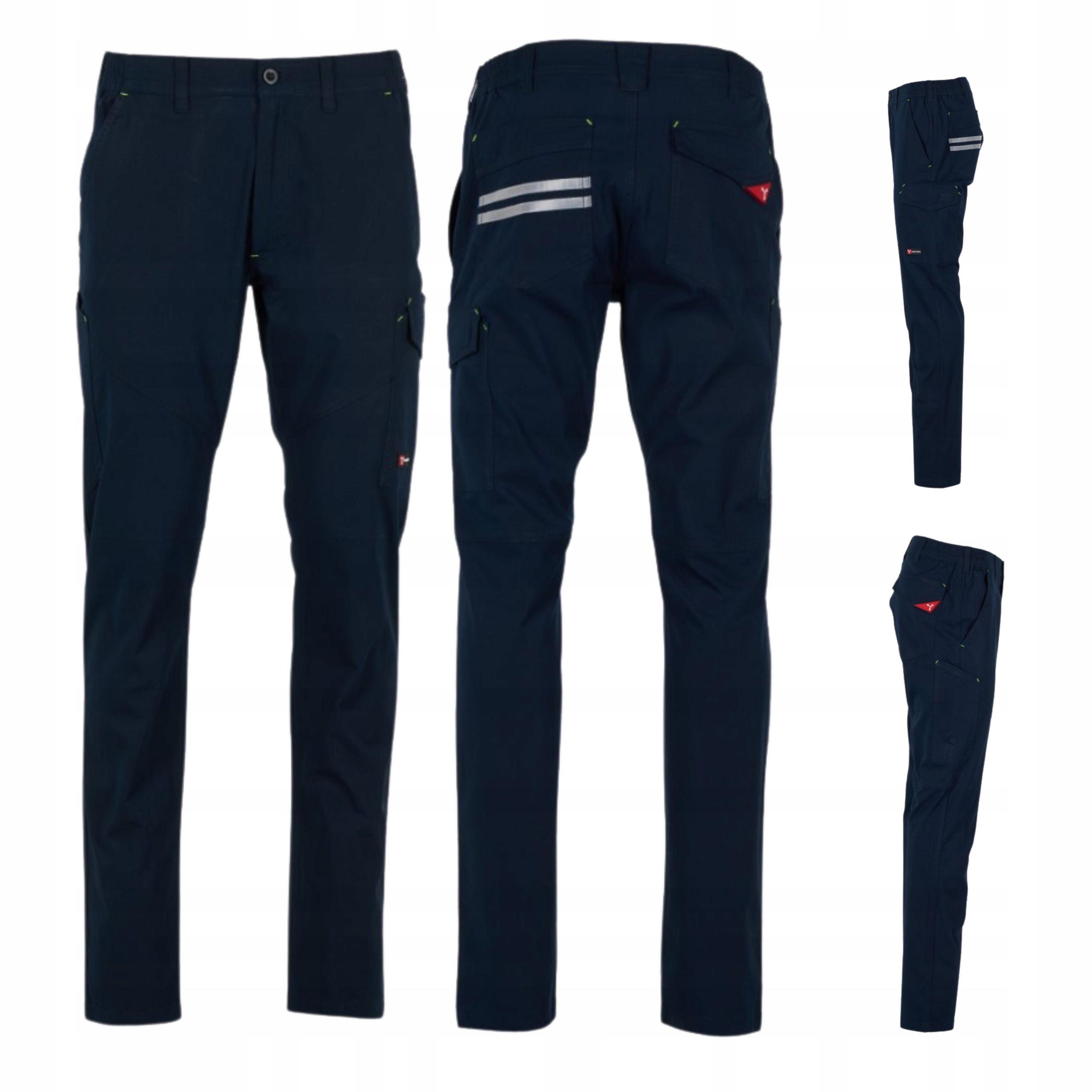 Mocne i lekkie spodnie robocze, elastyczne Ripstop stretch L