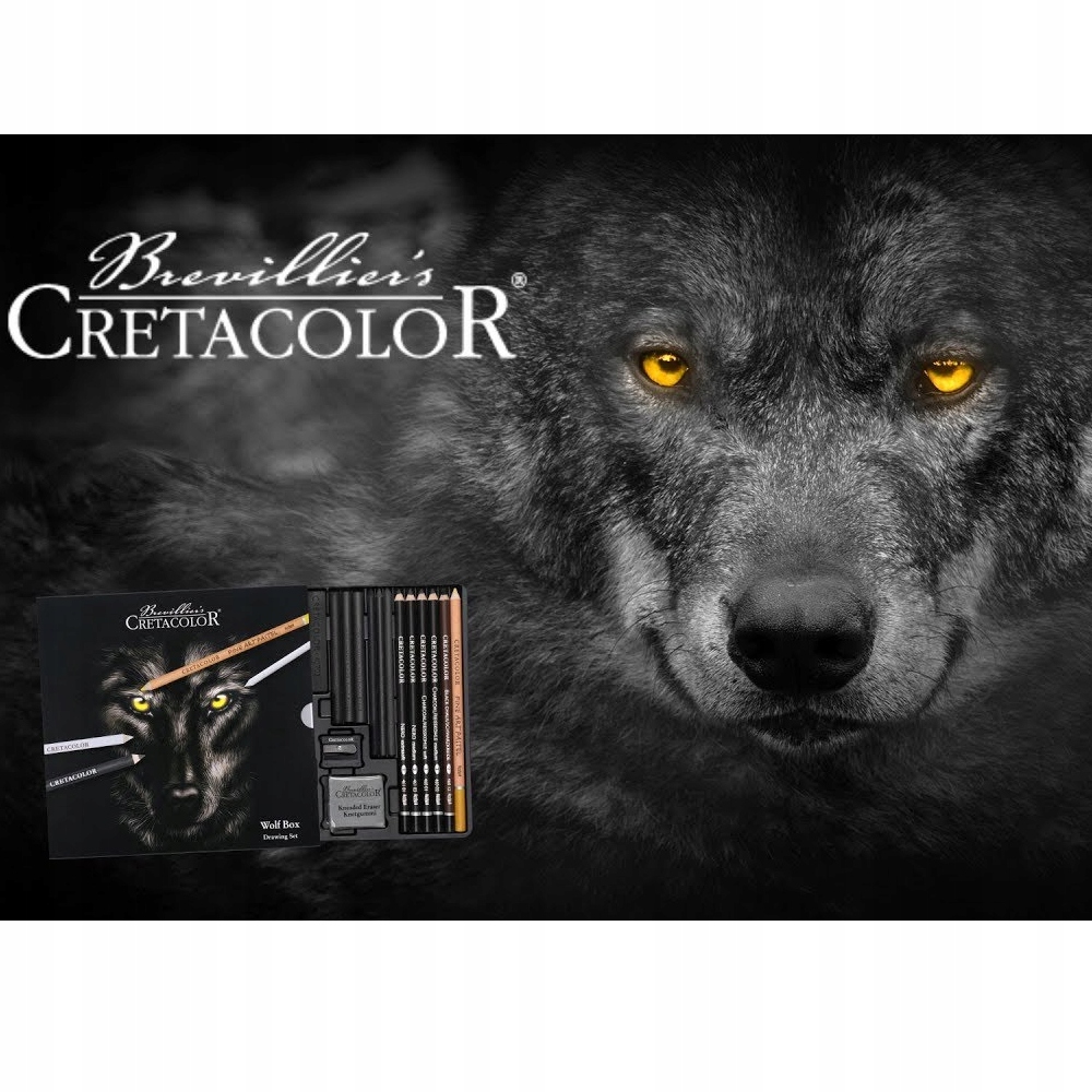 Wolf Box kreslící sada 25 dílků Cretacolor