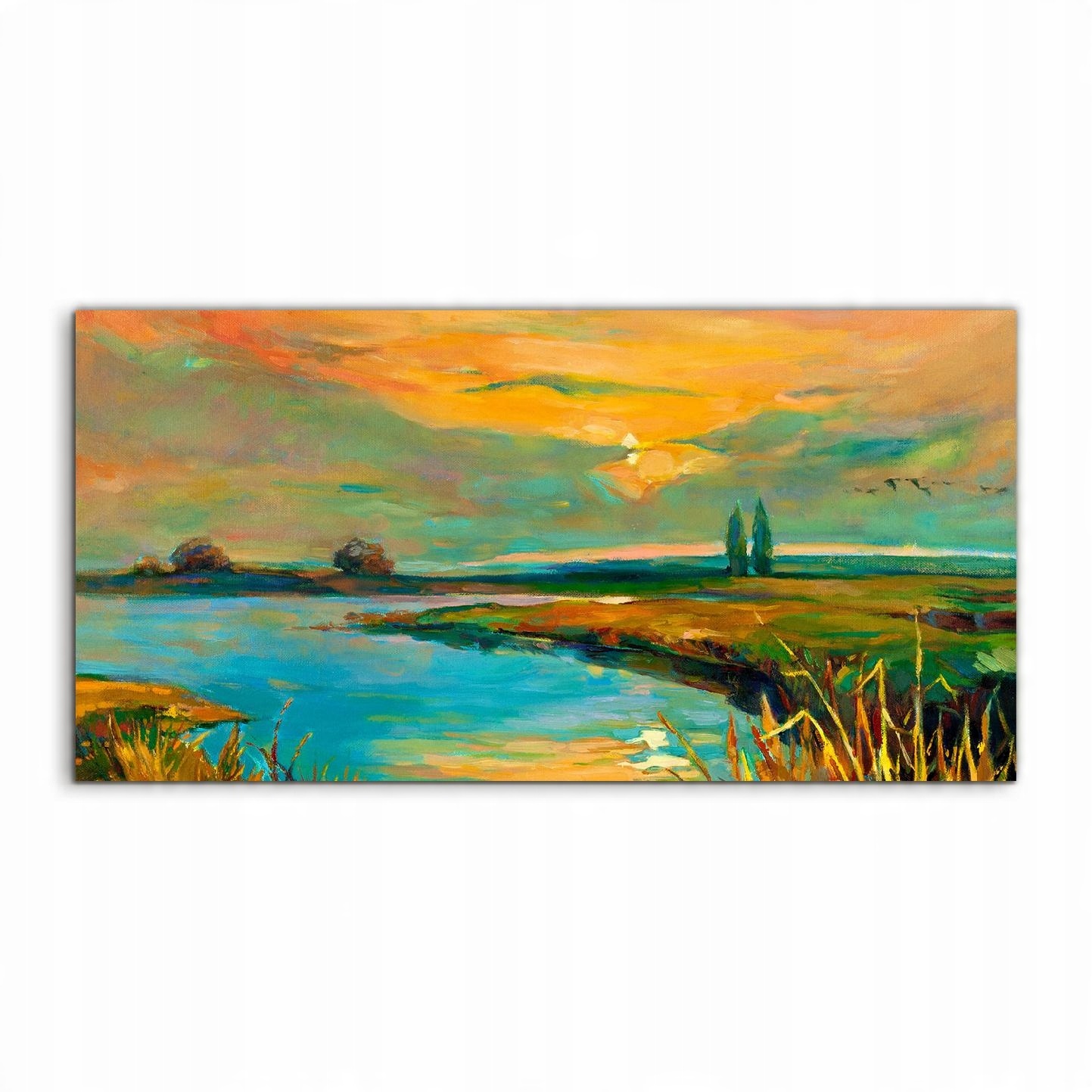 

Fotoobraz 120x60 na ścianę Jezioro Zachód Słońca