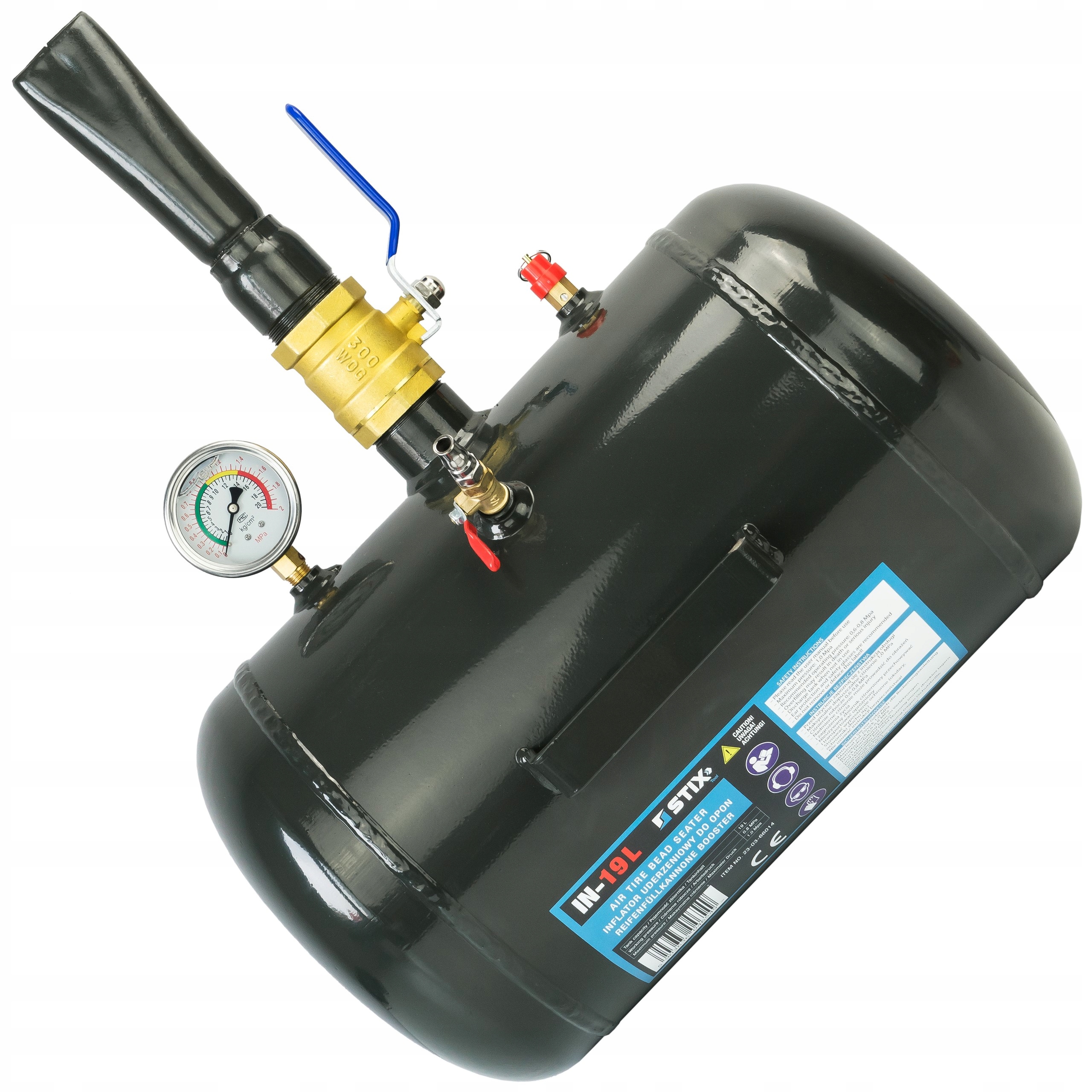 INFLATOR DO UDERZENIOWEGO POMPOWANIA OPON ZBIORNIK CIŚNIENINOWY 19L STIX