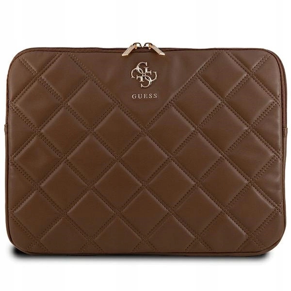 Pouzdro Guess Quilted 4G na notebook 14" hnědé