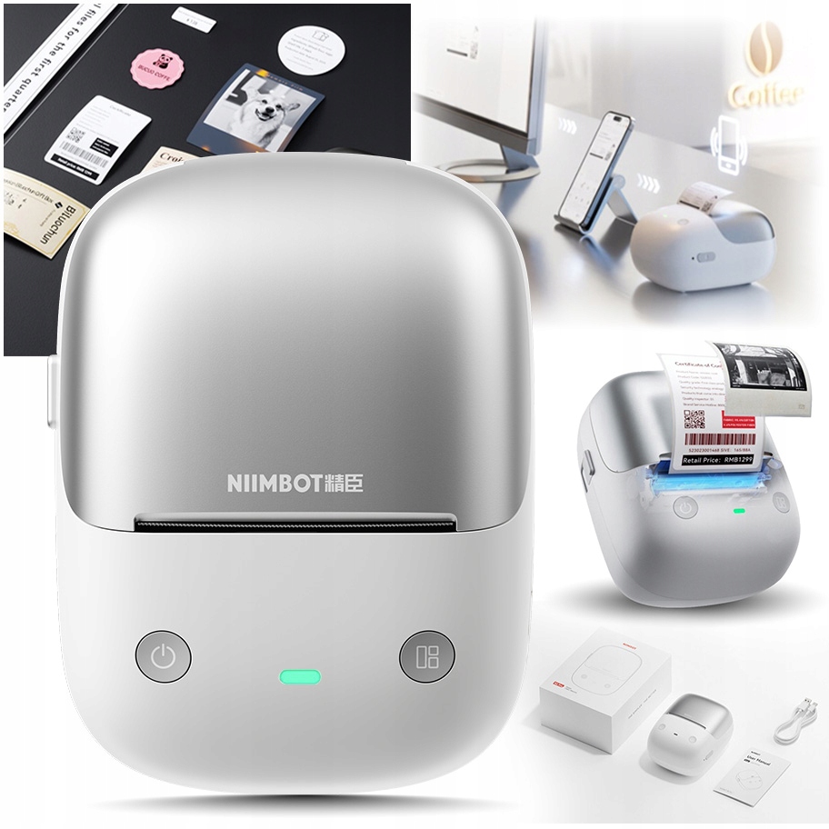 Termotiskárna samolepících štítků B2 Pro Niimbot 300 Dpi Bluetooth