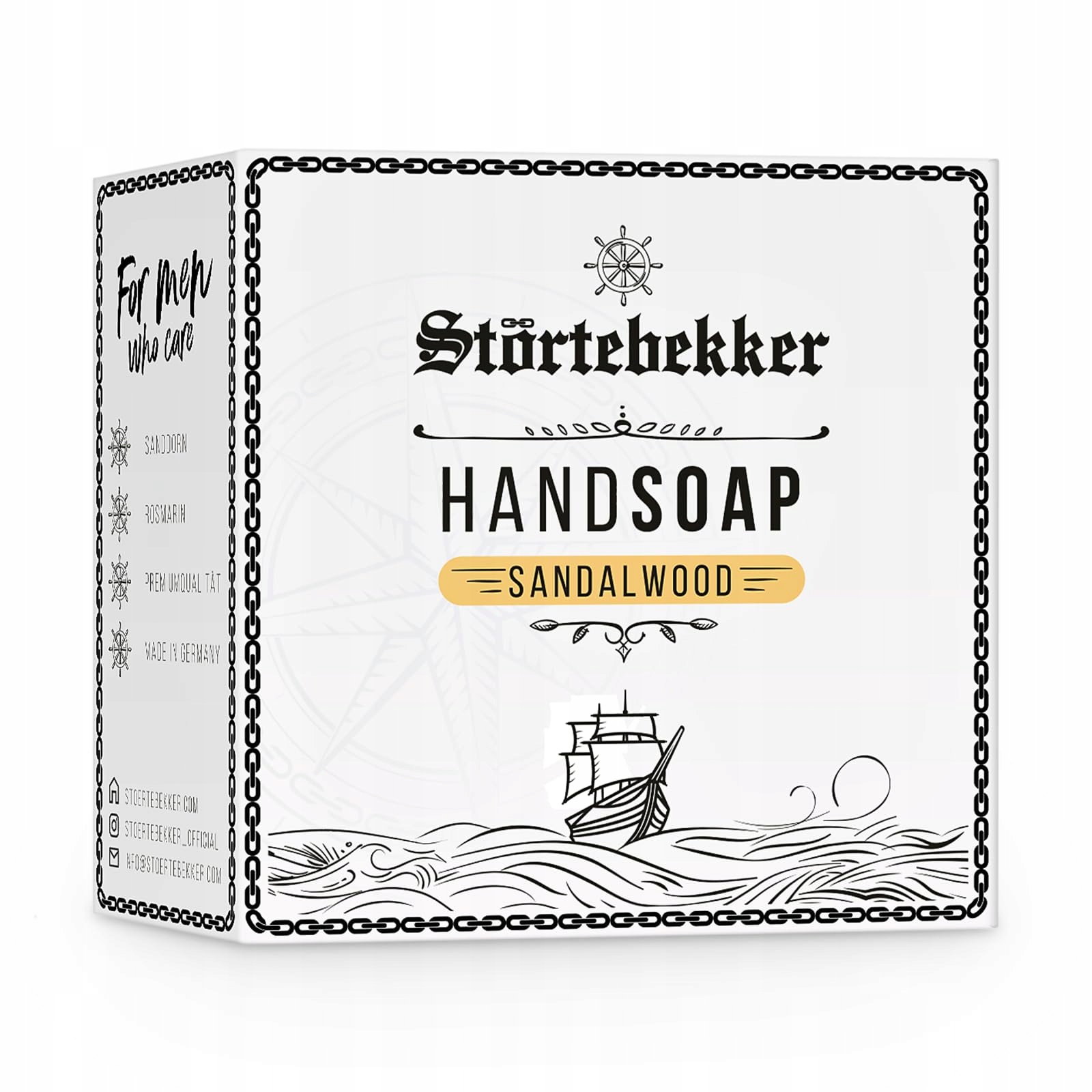 Störtebekker Premium Mýdlo pro muže Sandalwood 100 g bez palmového