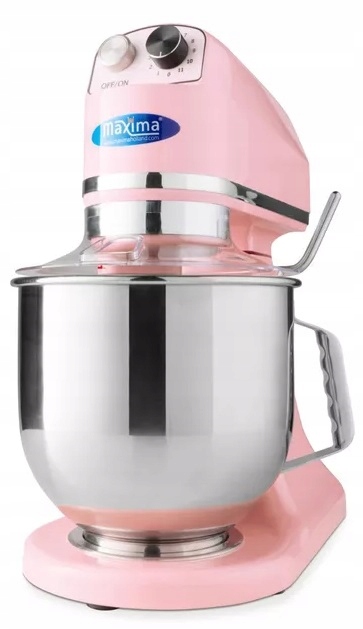 Mikser Planetarny 7L do ciast Różowy Robot Maxima 9300151 końcówki nierdzew