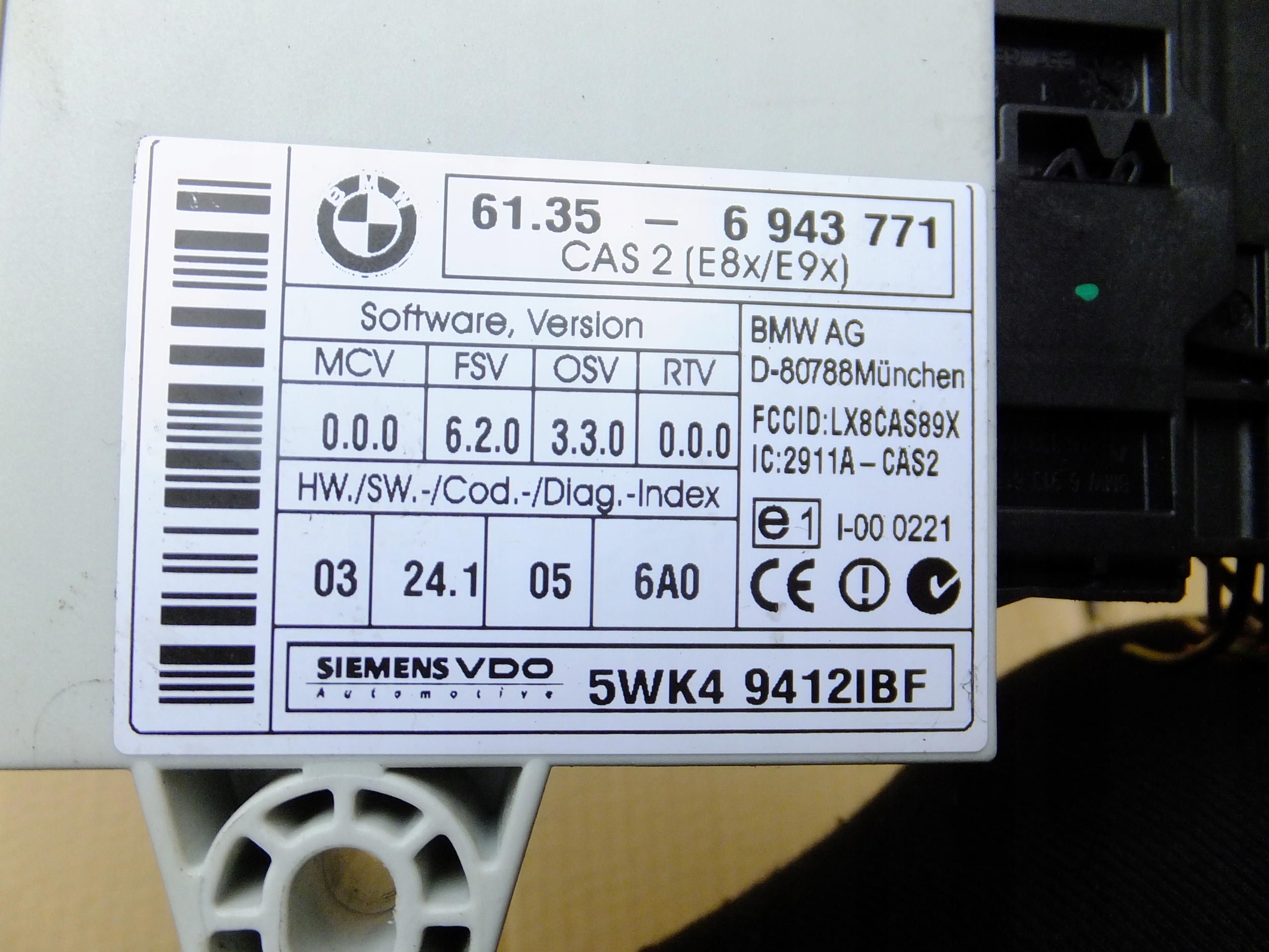 modulo Centralina cas 2 bmw e90 6943771