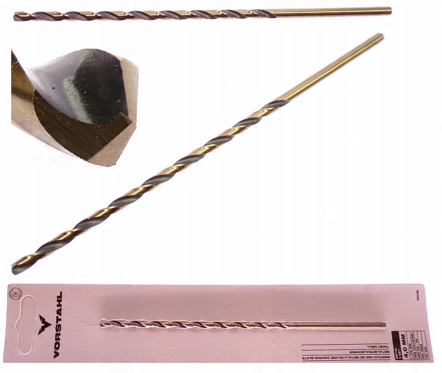 

Wiertło Do Metalu 4MM Bardzo Długie 4,0x175MM Hss