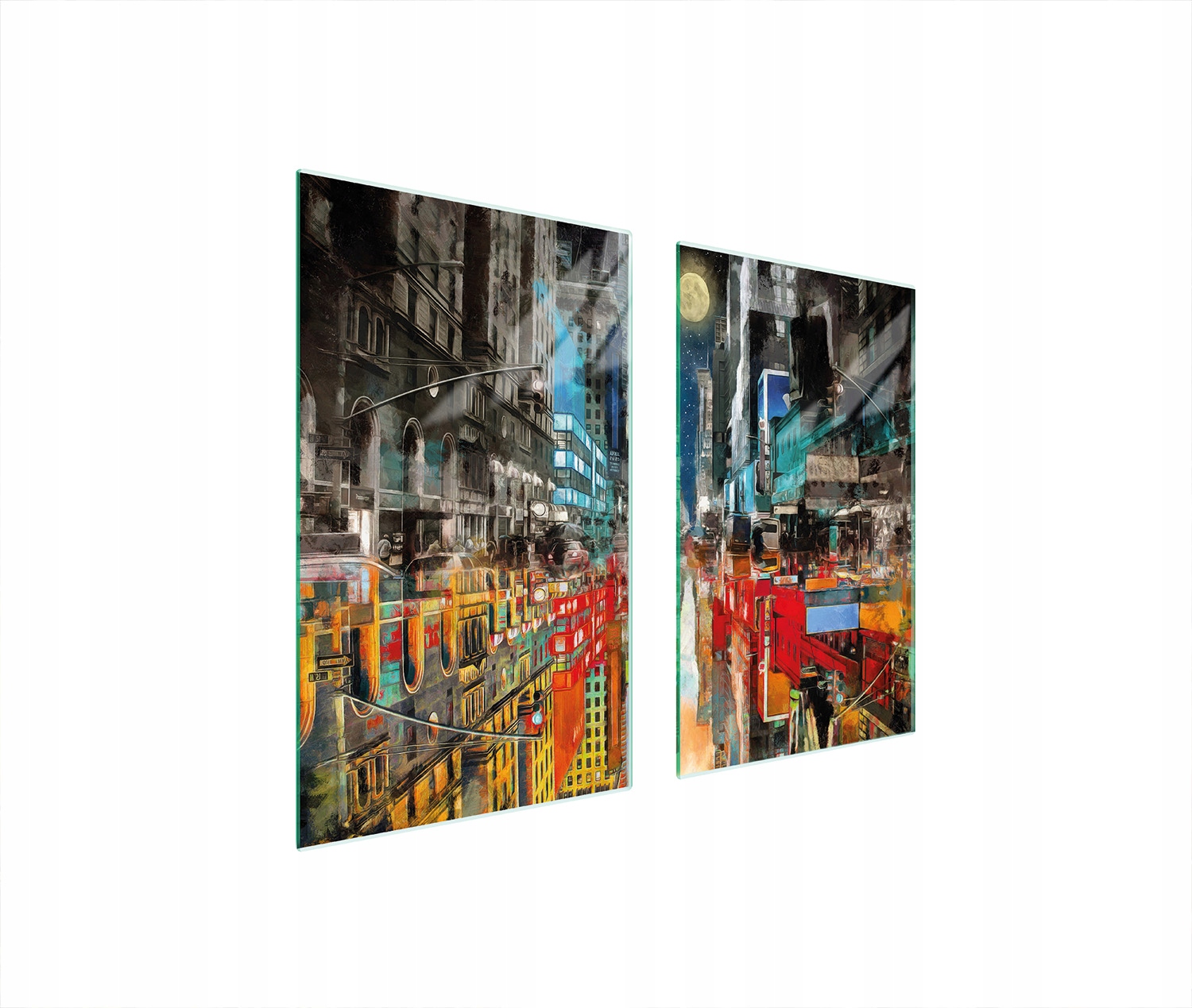 Ochranná Skleněná Deska Na Sporák 75x52 Město Tvrzené Sklo