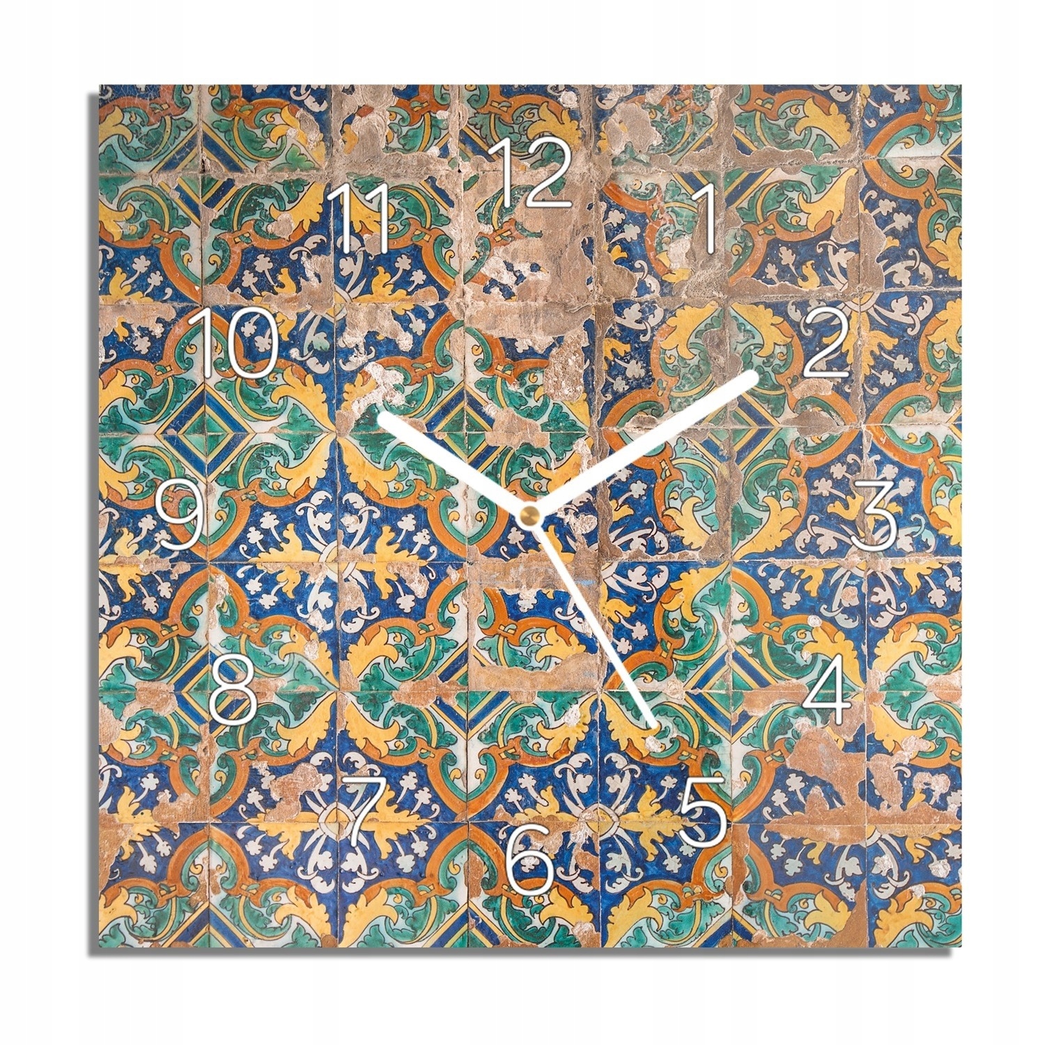 

Mozaika kafelki wzór zegar szklany cichy 30x30