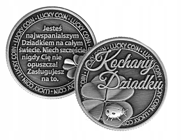 

Moneta na szczęście Pamiątka na Dzień Dziadka