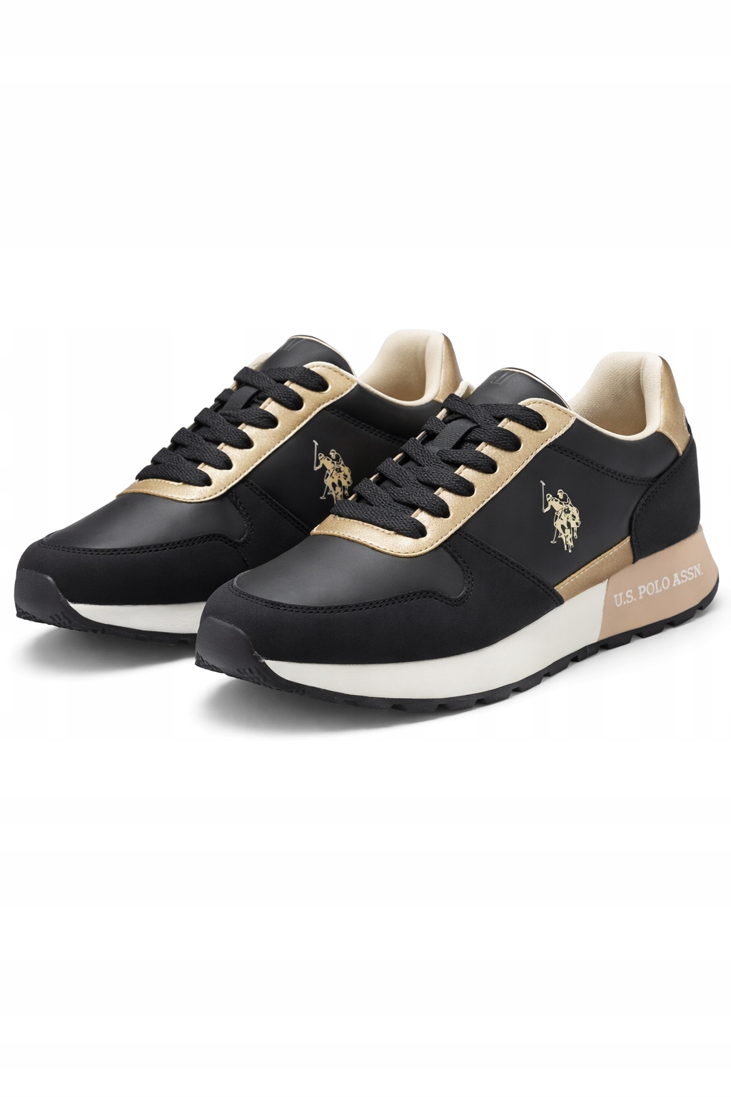 Polo Ralph Lauren Černé Sportovní Boty Se Zlatými Akcenty 40 I3C