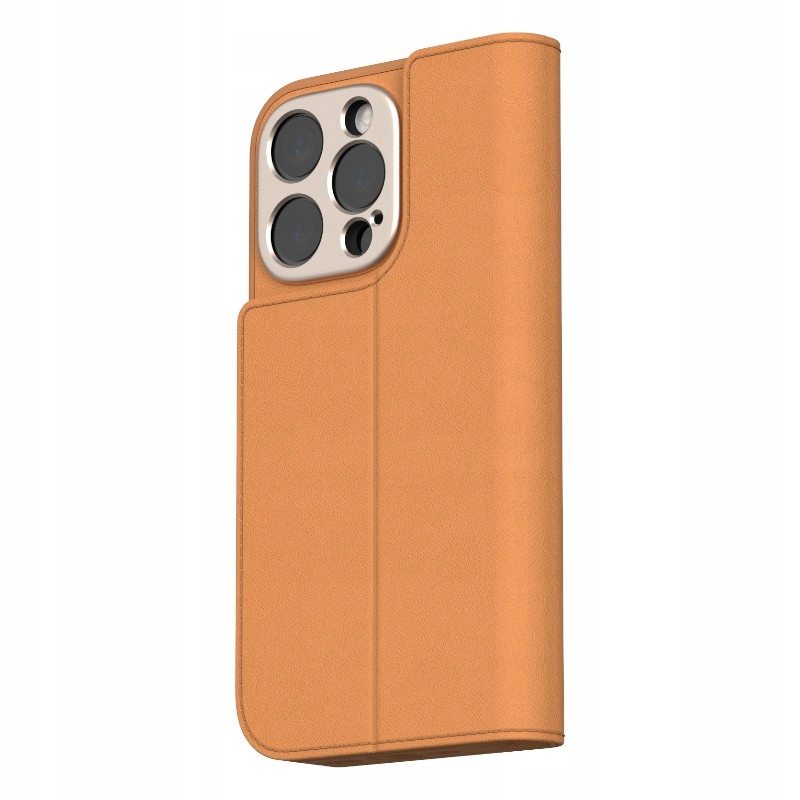 Moshi Overture MagSafe Kožené pouzdro 3v1 s klopou pro iPhone 16 Pro (Caramel)