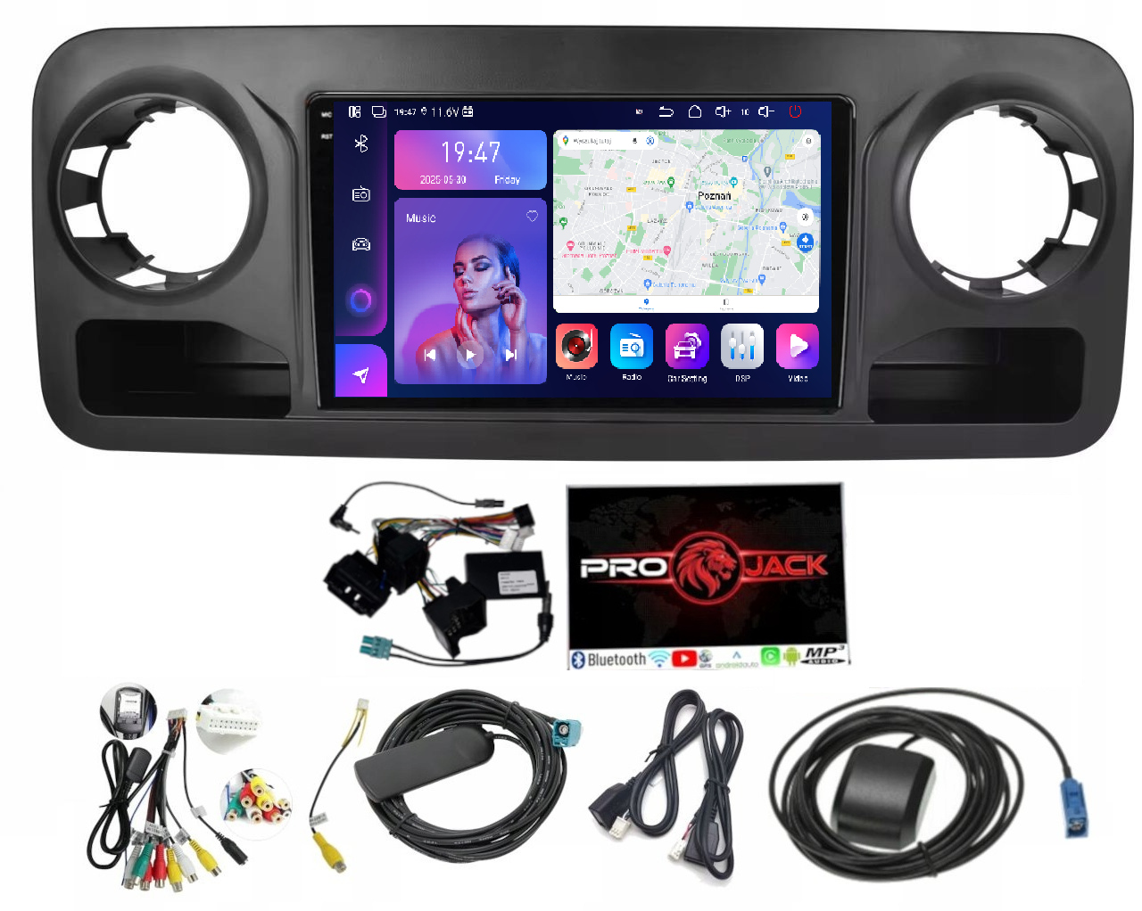 Rádio Gps Android Mercedes Sprinter 3 W907 W910 Carplay Wifi 8/256 Gb Sim
