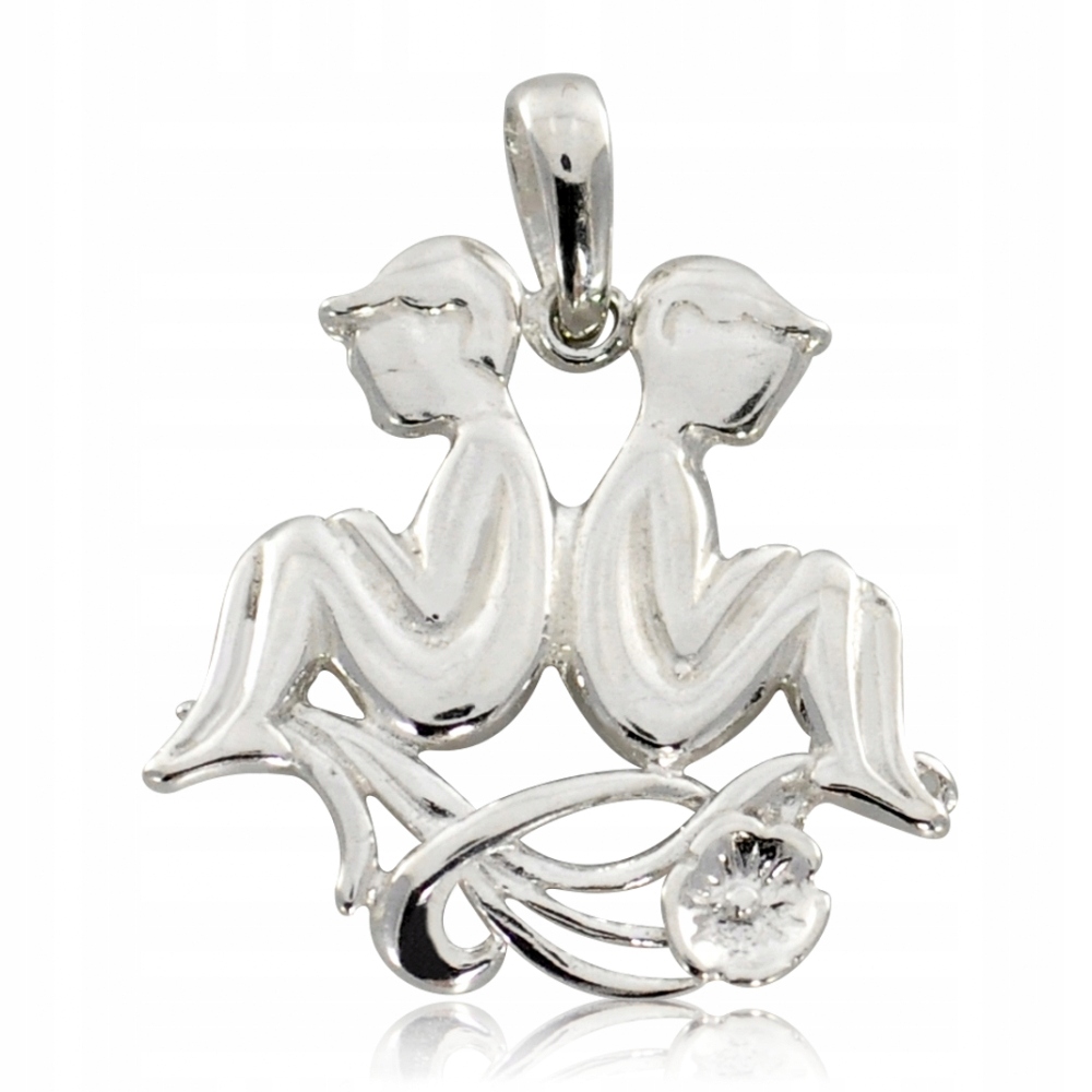 ZNAK ZODIAKU BLIŹNIĘTA SREBRO 925 BLIŹNIAKI